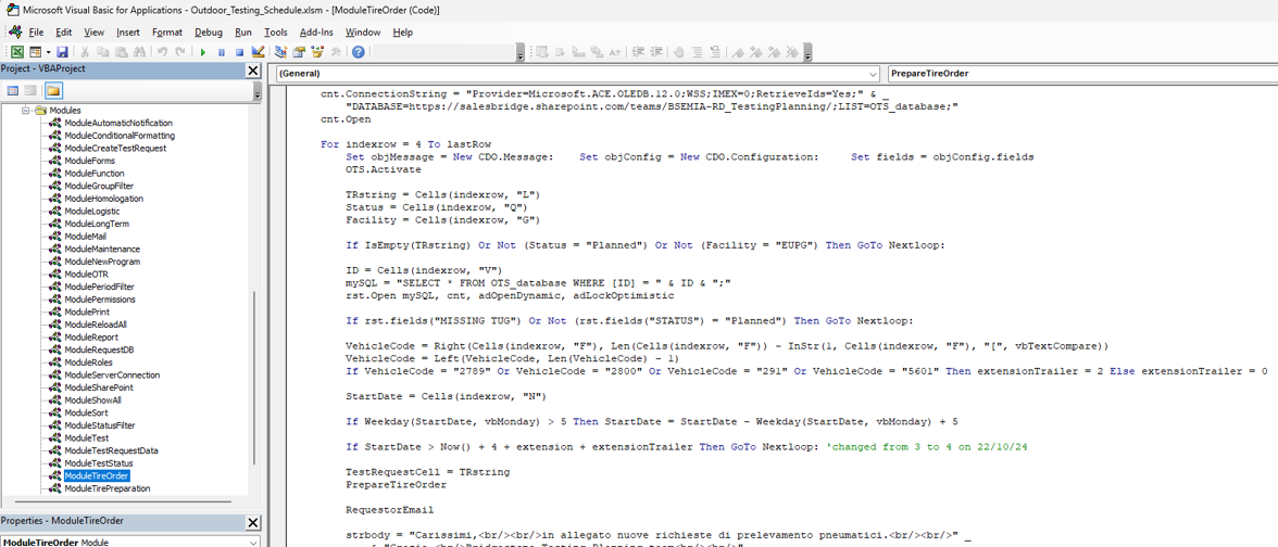 esempio visual basic application